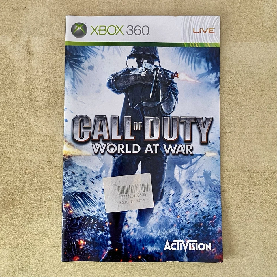 XBOX 360 Game Manual ▪️ Call of Duty: World at War - Image 1 of 1