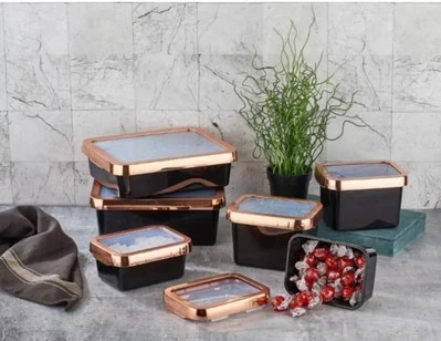 Vip Ahmet 6 teiliges Lebensmittelbehälter Set Vorratsbehälter Aufbewahrung - Bild 1 von 2