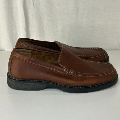 Mocasín de cuero marrón Thom McAn Kendrick zapatos de conducción ultra flexibles para hombre 8,5 Foto 1 de 4