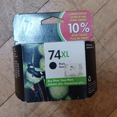 Картридж чернильный HP 74XL 74 черный от оригинального производителя подлинный оригинальный НОВЫЙ - Изображение 1 из 2