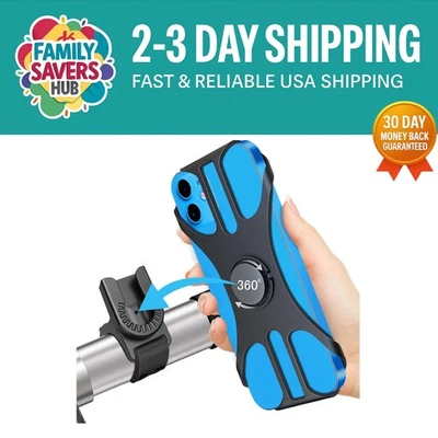 360° Rotatable Cell Phone Holder for Bikes & Motorcycles - Fits 4-6.7” Phones - Image 1 of 4