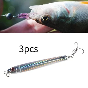 3X 9cm 30g Sea Fishing Silver Minnow Mackerel Pike Spinners Lures Set Metal - Picture 1 of 11