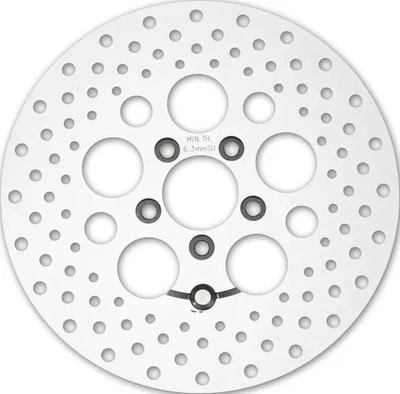 Rotor de freno trasero pulido perforado 11,8 Harley Electra Glide Ultra Classic 08-19 Foto 1 de 3