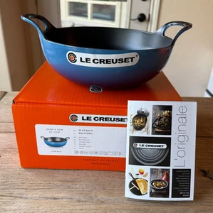 Le Creuset Emailliertes Gusseisen 3 Quart Runde Balti Schale Azurblau NEU - Bild 1 von 8