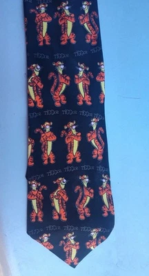 Disney Pooh Tigger темно-синий оранжевый графический новинка галстук отличная графика изящный - Изображение 1 из 4