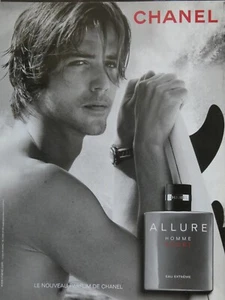 PUBLICITÉ DE PRESSE 2012 PARFUM ALLURE DE CHANEL POUR HOMME - Picture 1 of 1