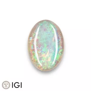 Opale Certificato IGI COOBER PEDY 3,54 Ct. Naturale Non Trattato OVALE Gioco di Colori - Foto 1 di 6