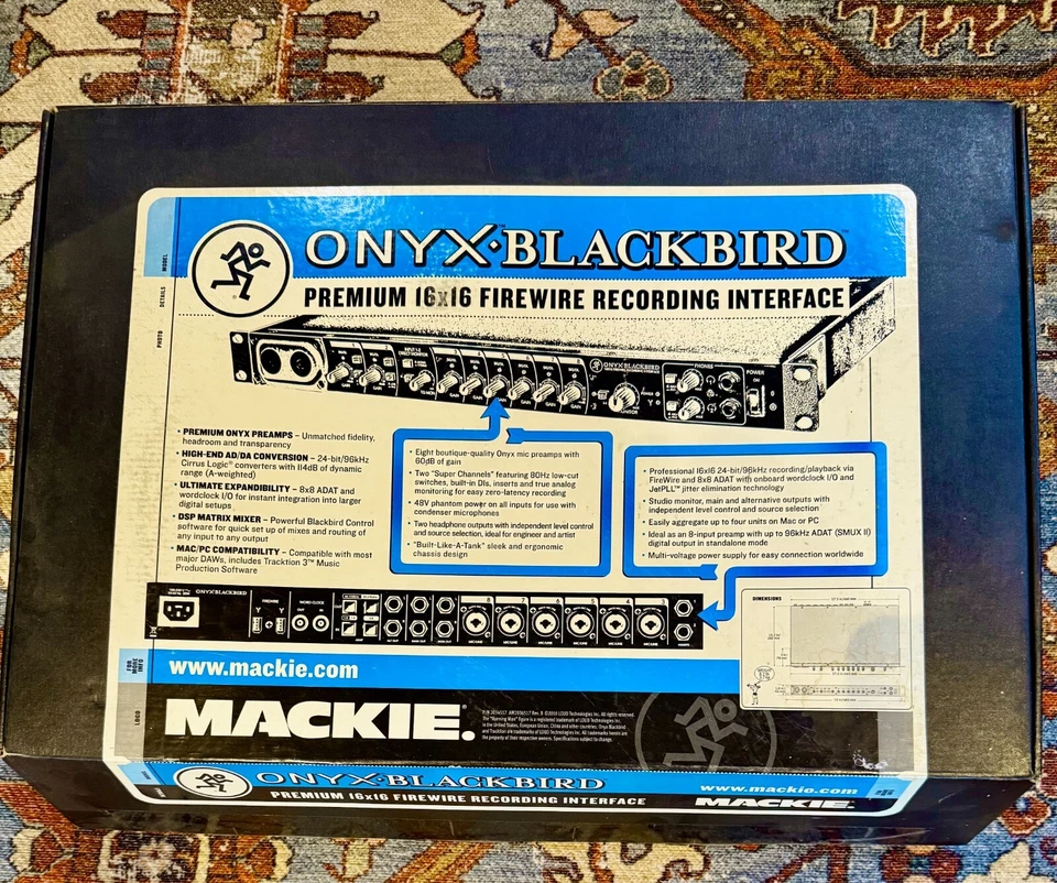  Onyx Blackbird Premium 16x16 FireWire Recording Interface Mackie  - Image 1 of 4