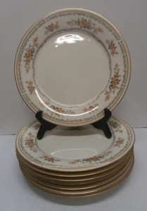 Noritake Elfenbein Porzellan Speiseteller Set 8 Stück 7236 Blumenmuster Hommage - Bild 1 von 5