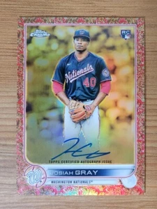 2022 Topps Chrome Gilded Collection Josiah Grey Rookie Auto Gold Etch RED #/5  - Picture 1 of 2