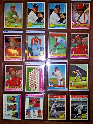 老式 1976 年 TOPPS 美国职棒大联盟 16 件装:HOFS JACKSON SCHMIDT 及更多 — 第 1/4 张图片