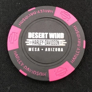 Mesa, Arizona Desert Wind Harley Davidson Poker Chip / Black & Purple - Bild 1 von 2