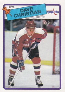 88/89 OPC...DAVE CHRISTIAN...CARD # 14...CAPITALS...FREE COMBINED SHIPPING - Bild 1 von 1