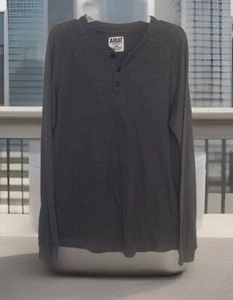 CAMISA HENLEY MANGA LARGA GRIS RETRO FIT ARIAT L COMO NUEVA PARA HOMBRE - Imagen 1 de 6