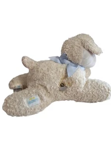 Peluche musical vintage Eden Sheep Lamb cuerda Mary tenía un pequeño cordero arco azul - Imagen 1 de 3