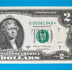 May 8, 1949 / 5 August 1949 (G 05081949 *) BIRTHDAY Note $2 Two Dollar Bill *UNC - Picture 1 of 4