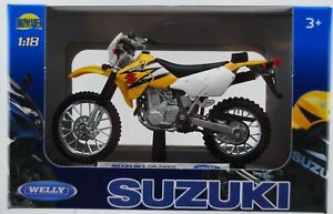 WELLY SUZUKI DR-Z400S 1:18 DIE CAST METAL MODEL NEW IN BOX LICENSED MOTORCYCLE