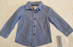 NWT Cat & Jack Kids Button Down Shirt Size 2T - Picture 1 of 4