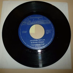FUNK 45 RPM RECORD - GRADUAL TAYLOR & STAGE FRIGHT - QUEENSGATE 812016 - Picture 1 of 2