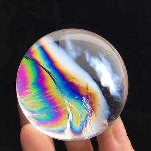 AAAAA+ 0.396LB Natural Clear Quartz Sphere Rainbow Crystals Ball Healing 50mm - Picture 1 of 6