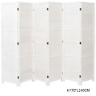 White 3/4/6Panels Slat Foldable Privacy Screen Room Divider Partition Furniture