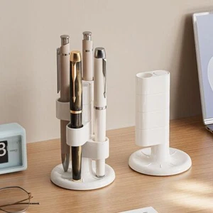 360 Rotating Makeup Brush Storage Toothbrush Storage Rack Dressing Table - Picture 1 of 12