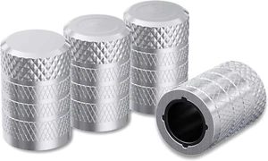 Tappi per Valvole Pneumatici, Argento, 4Pz/Confezione, Set Tappi Valvole Ruote i - Foto 1 di 12