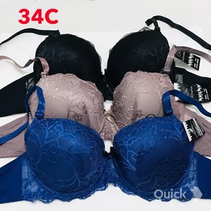 NWT 3 pcs Floral Lace Contour Bras - Picture 1 of 12