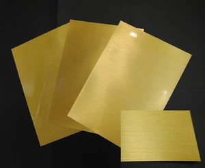 Madaboutink Spazzolato Oro Getto Inchiostro Metallico Adesivo Pellicola 10 X A4 - Zdjęcie 1 z 1
