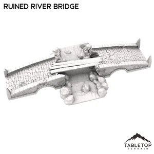 Ruined River Bridge - Fantasy Tabletop Terrain - Picture 1 of 9