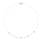10K White Gold Lab Grown Diamond Virgo Zodic Necklace 18&quot; Silver Cable Chain