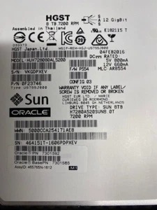 HUH728080AL5200 / Sun 7301592 / 7301585 / 7044392 / 8Tb 12Gb/s SAS Drive 3.5" - Picture 1 of 4