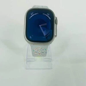 Unlocked Apple Watch Ultra 2 49MM Natural Titanium Pure Platinum Nike Sport Band - Zdjęcie 1 z 5