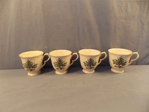 Set of 4 Nikko "Happy Holidays" Footed Cups 3" - Picture 1 of 5