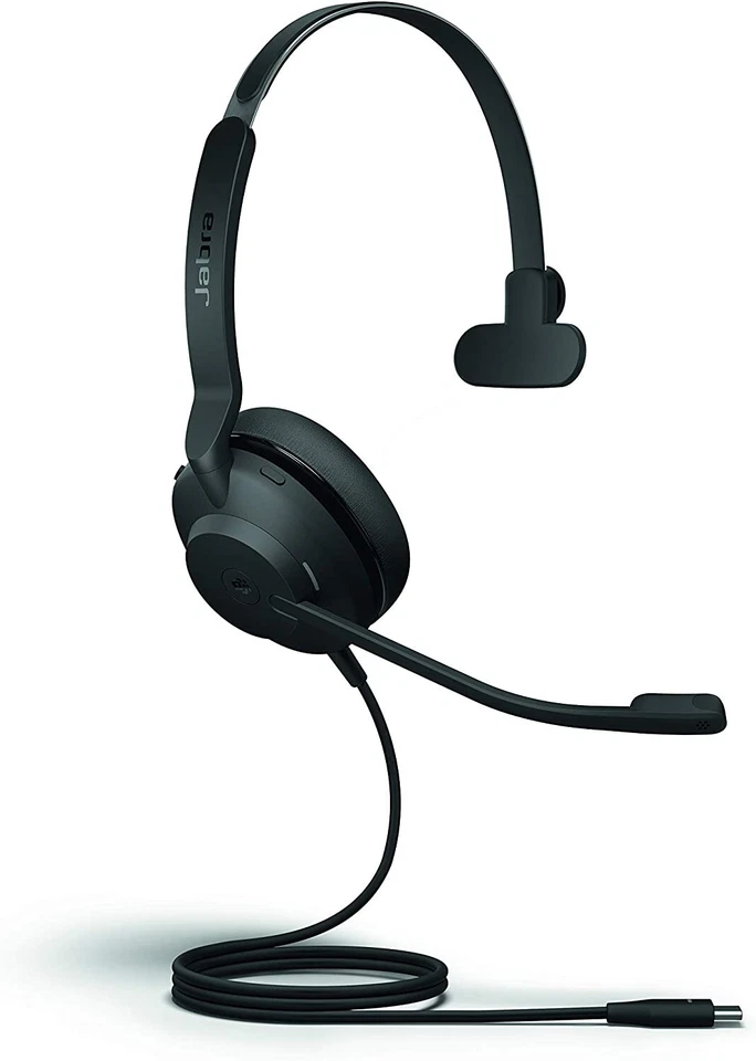 Jabra Evolve2 30 USB-C MS Mono On-Ear Wired Headset, Black - image 1 of 4