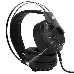 LED Light Gamer Headset For Computer Gaming Headphones Bass Stereo Wired Headset - Photo 1/7