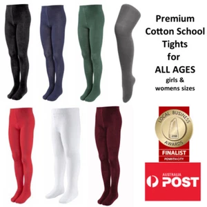 Premium Cotton School Tights Winter Thick Opaque Tights SIZES FOR ALL AGES - Picture 1 of 10