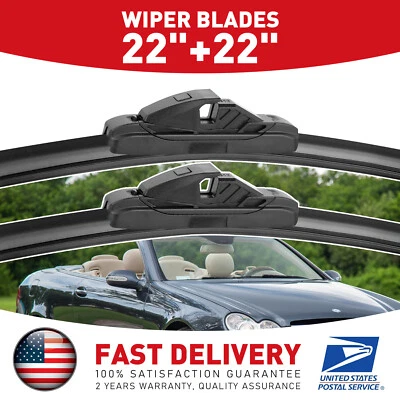 Juego de pares de limpiaparabrisas de 22"+22" para Mercedes-Benz C280 2006-2007 Foto 1 de 4