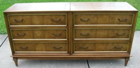 Vintage 1960s Mastercraft Furniture 6 Drawer Sideboard Signed William Doezema Cover