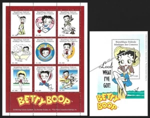 Comoro Islands 1998 Betty Boop Sheets #832A, 832K VF-NH CV $23.00 - Picture 1 of 1