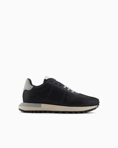 Emporio Armani Sneakers in mesh blu navy - Foto 1 di 4