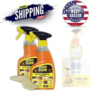 Drip-Free Adhesive Remover Spray Gel - Safe for Surfaces, 2 Pack & Lifter Tool - Picture 1 of 11
