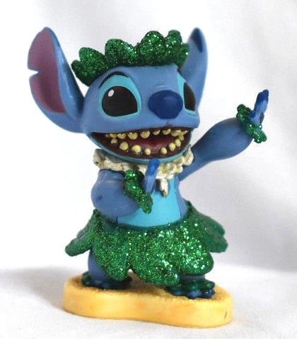 Disney Authentic LUAU STITCH FIGURINE Cake TOPPER LILO & STITCH Pvc Toy NEW Cover