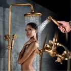 Bathroom+Shower+Faucet+Set+8+In+Rainfall+Head+Mixer+Shower+Fixture+Wall+Mounted