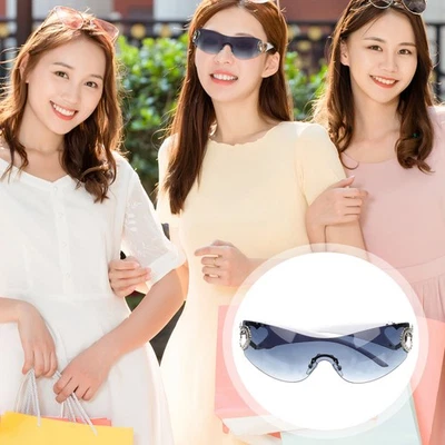 Frameless Sunglasses Trendy Summer Sunglasses Heart Rimless Glasses for Women - image 1 of 4