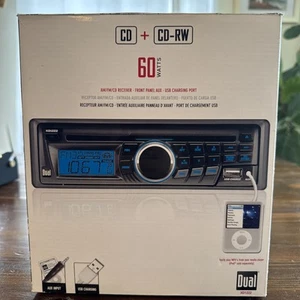 Dual 60 watts peak (15 x 4) In Dash Receiver AM/FM/CD/CD-R/CD-RW USB Port Aux BT - Picture 1 of 10