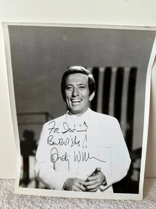 ANDY WILLIAMS Singer Signed Photo Genuine Original Autograph 24x20cm with COA - Picture 1 of 1