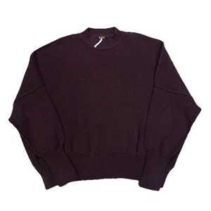 AUTHENTIC FREE PEOPLE KNIT SWEATER PULLOVER PURPLE OVERSIZED SZ S WOMENS (88) - Picture 1 of 5