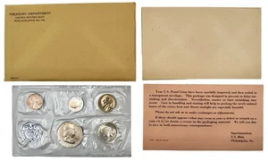1962 United States Mint Silver Proof Set 5 Coins Total Original Envelope - Picture 1 of 5