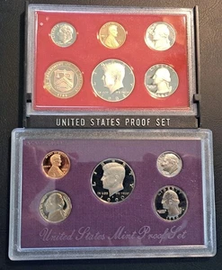 1982-S, U.S. Proof Set, 1990-S, U.S. Mint Proof Set, Gem Brilliant Uncirculated - Picture 1 of 8